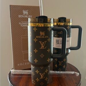 Stanley Brown and Gold Tumbler